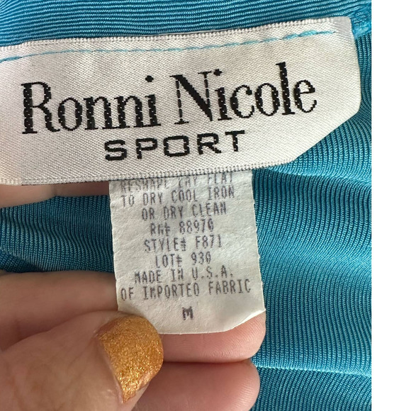 Ronni Nicole blue long sleeves open front cardigan size M - Picture 4 of 7